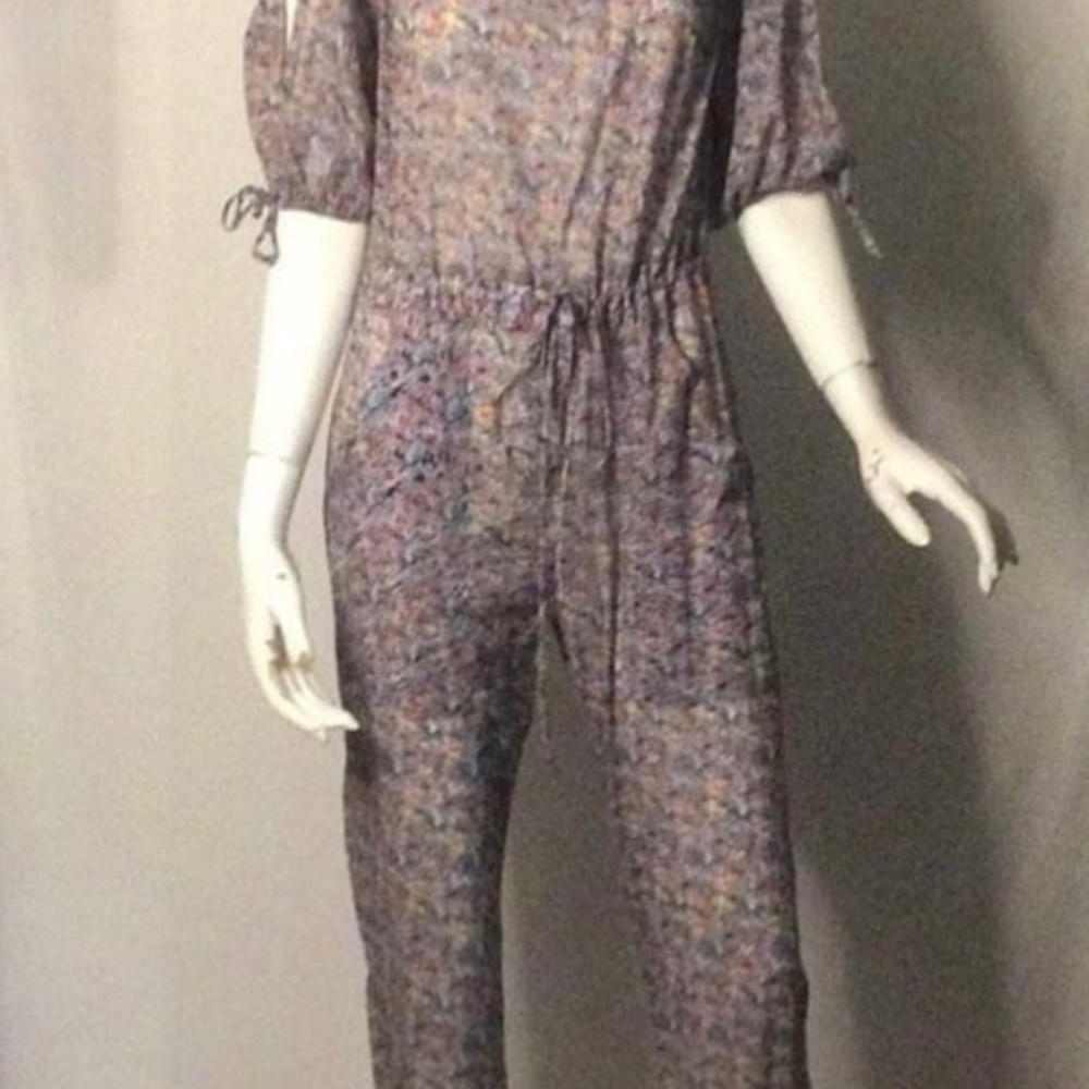 Planet blue floral jumpsuit